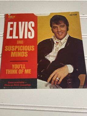 Elvis Presley "Suspicious Minds" 1969 "Pic Sleeve ONLY" RCA 47-9764  VG+